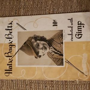 1938 Crochet Book Hat Purse Belt